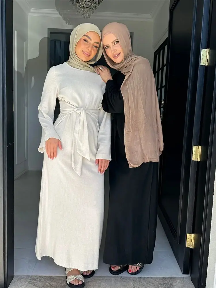 Ramadan Bandage Abaya Damen Dubai Islam Arabic Muslim Modest Dresses Prayer Clothes Women Kaftan Kebaya Robe Femme Musulmane