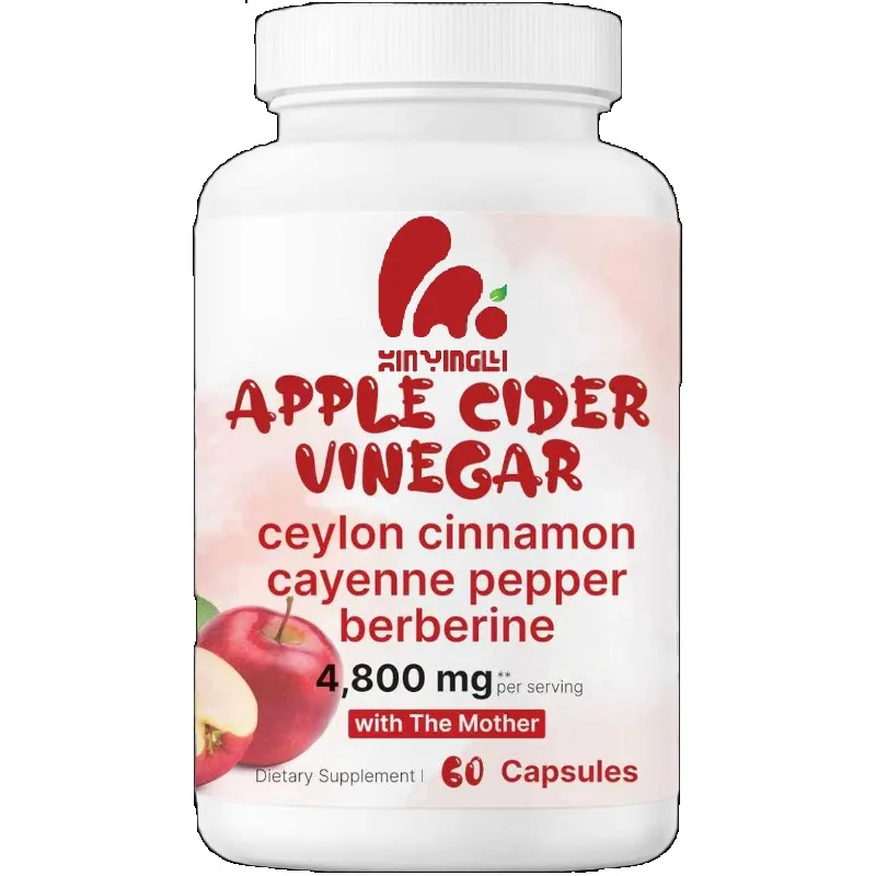 Apple cider vinegar 4800mg per serving,ACV Ceylon cinnamon, Cayenne pepper, and berberine | Immune and digestive health support