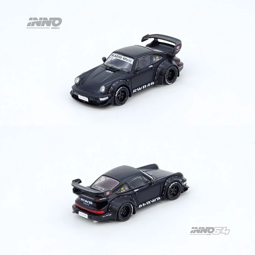 

INNO MODEL 1/64 RWB 964 Black Matt Diecast Alloy Car Widebody Collectible Model Gift