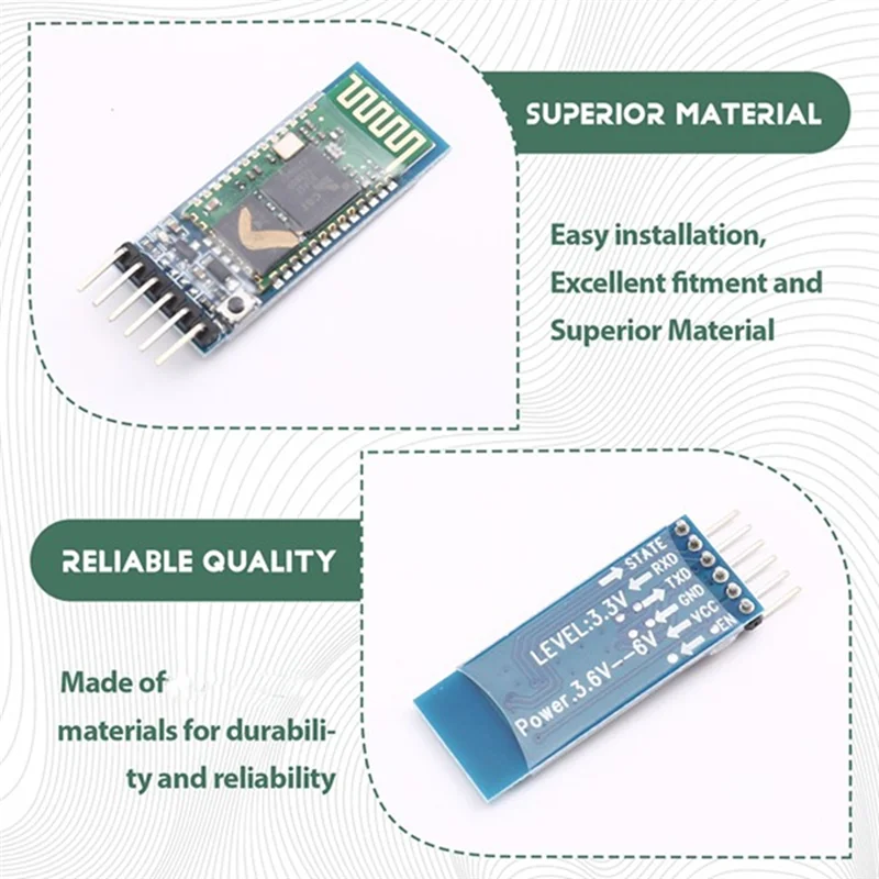 B04C-HC-05 Módulo transceptor de placa de expansión Bluetooth RF inalámbrico maestro-esclavo para proyectos Arduino