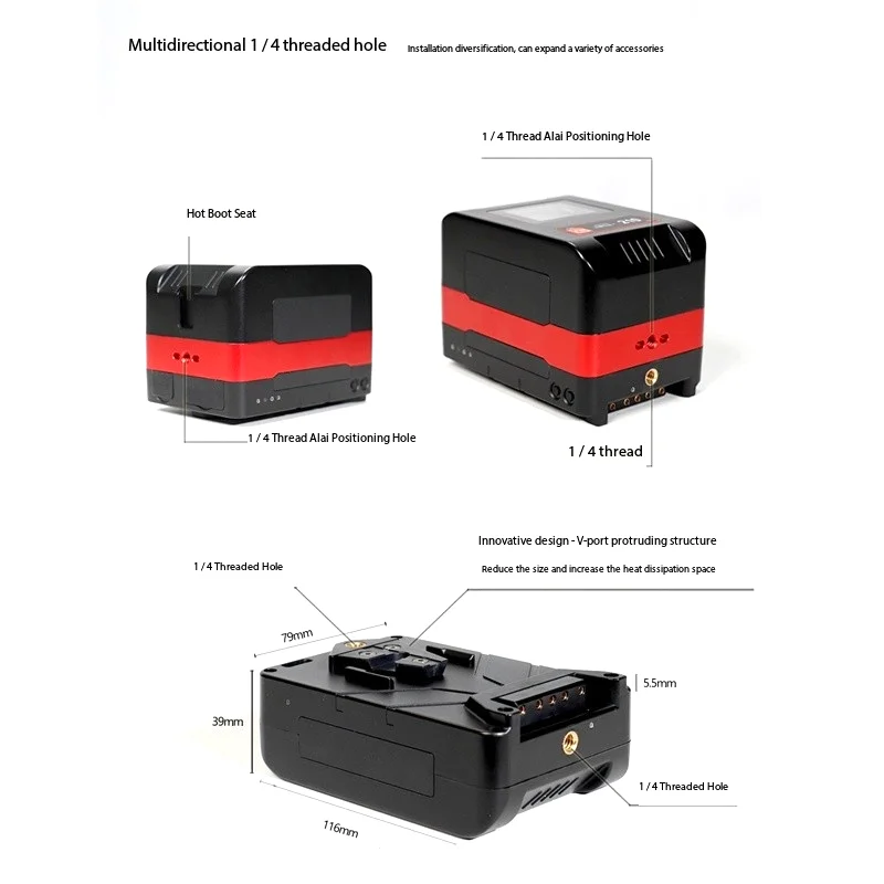 Imagem -03 - Feidu-power Bank para Câmera e Lâmpada Portátil Mount Battery Entrada pd 1.8 Tela Colorida Pd100w Fd-t70 Fd-t140 Fd-t210