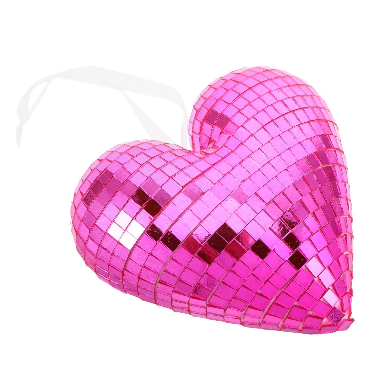 

Mirror Disco Ball Heart, Glass Heart Ornament For Wedding Valentine'S Day Party, Reflective Hanging Ball Decor, Home Bar Disco