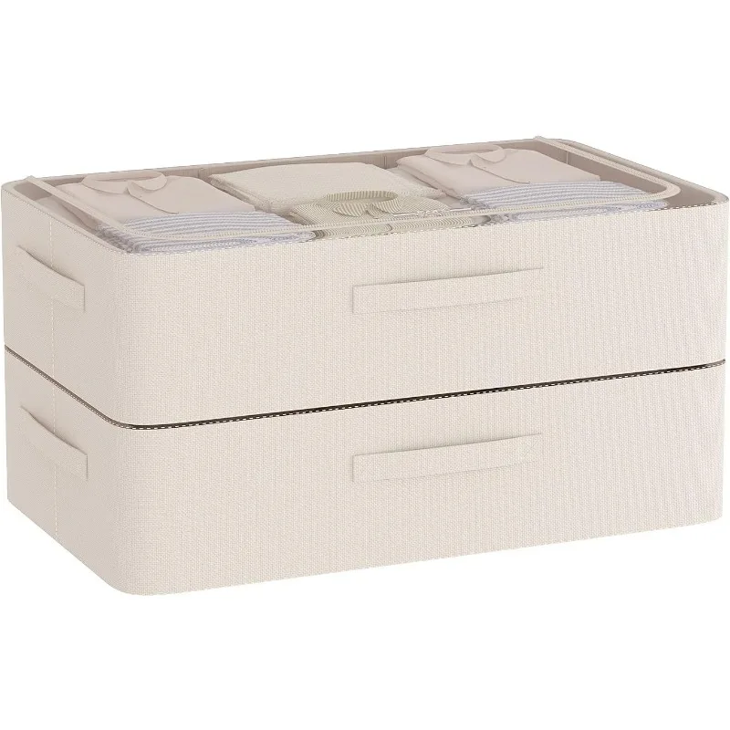 

Under Bed Storage Bins Frame Storage Box Oxford Fabric Sturdy Underbed Container Foldable Stackable