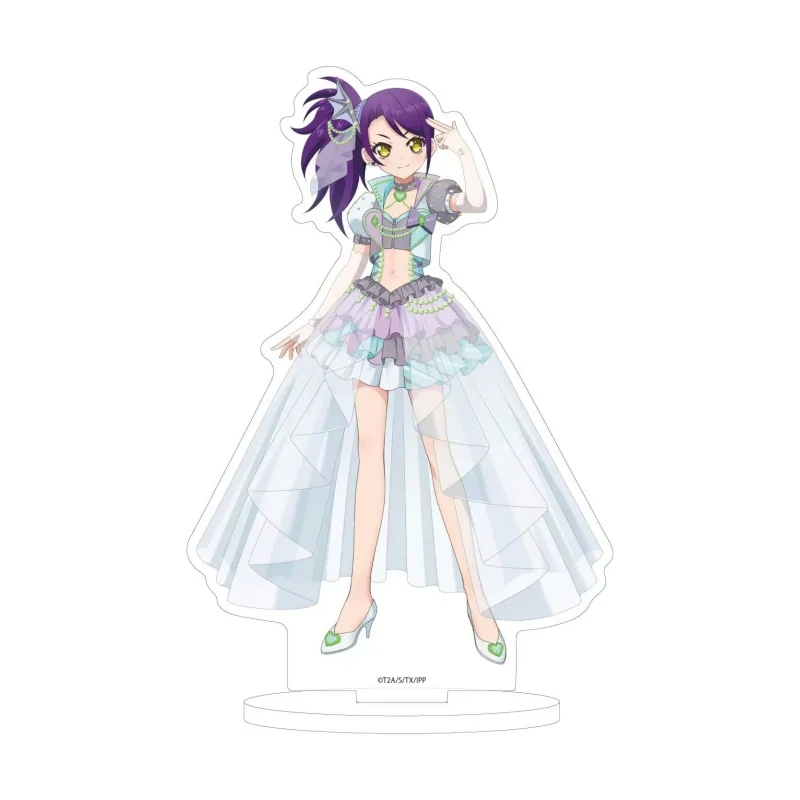 Game PriPara Anime Laala Manaka Mirei Minami Sion Todo Aroma Kurosu Acrylic Figure Stand Keychain 15cm
