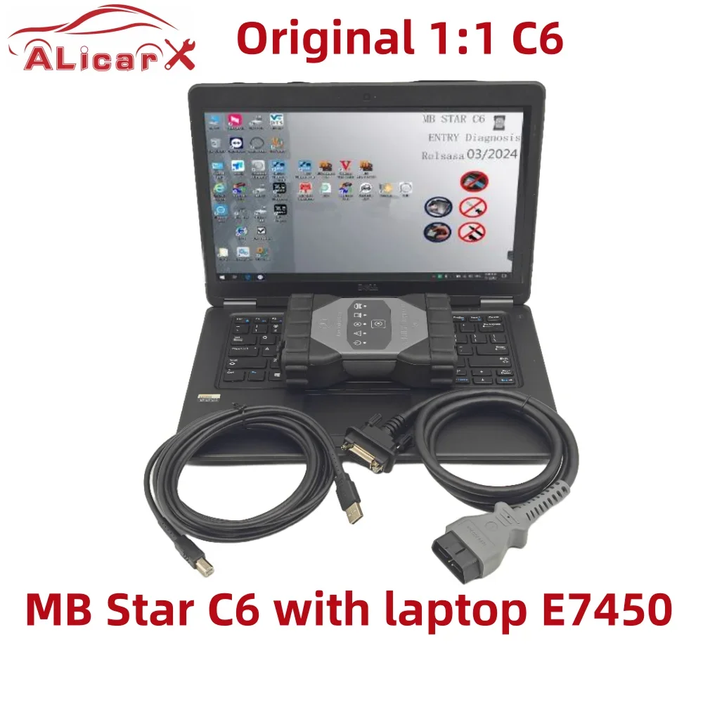 New MB Star C6 support DOIP wifi Multiplexer VCI with V2024.03 SSD software laptop E7450 I5 for Truck car diagnosis tool obd2