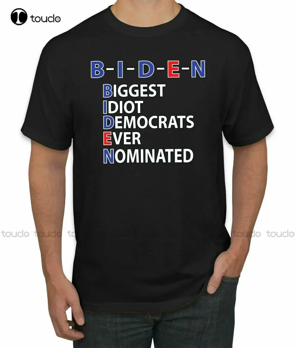 Biden - Biggest Idiot Democrats Ever Nominated Mens T-Shirt Funny Tee Gift Xs-5Xl Baseball Tee Shirts Cotton Tee Shirts Xs-5Xl