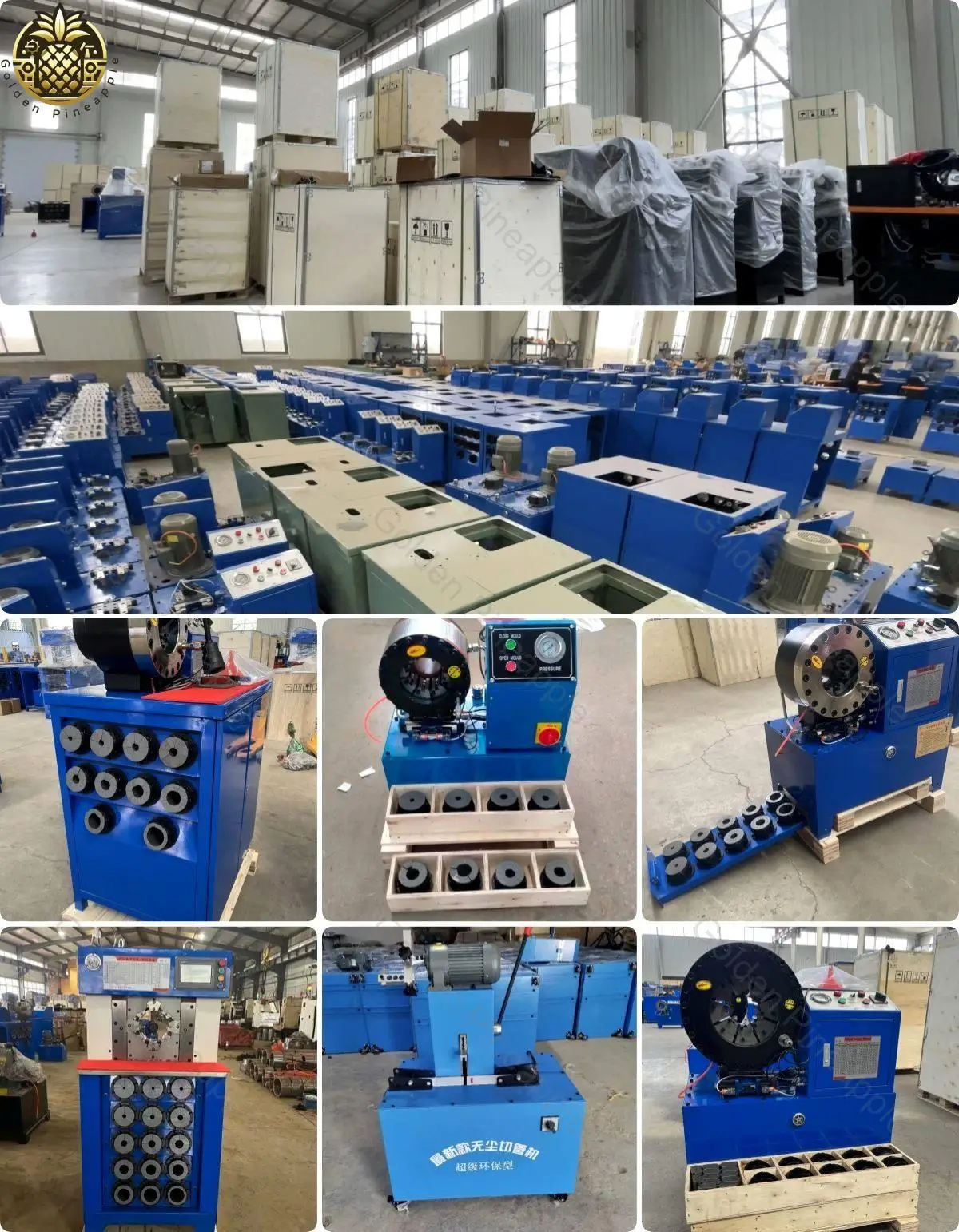 

Portable 2-Inch Hydraulic Hose Pressing Machine 6-51mm Excavator Stand Pipe Forging Crimping Rubber 220V PLC Core Components