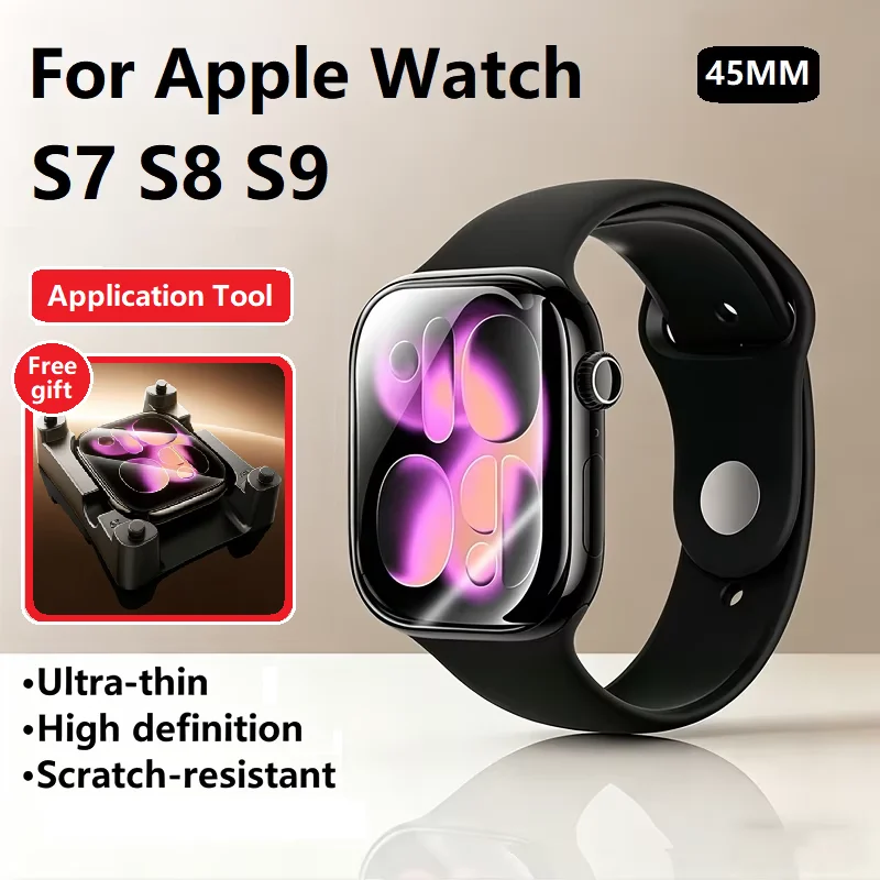 SAMZHE Displayschutzfolie für Apple Watch Serie 11/10/9/8/7/6 SE/SE2/SE3 40–46 mm, vollständig abdeckender Schutz, weichere Schutzfolie