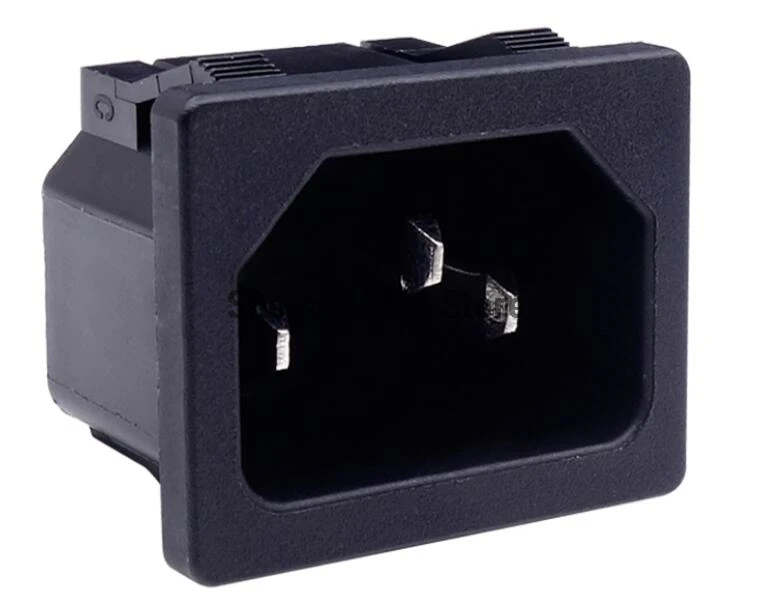AC 250V 10A 3 Terminals Snap in Inlet Power Male Socket Adapter