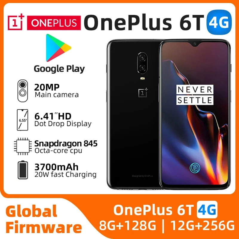 Oneplus 6T 4G Android  6.41inch  LTE Screen Dual SIM  20MP Camera CPU Snapdragon 845  used phone