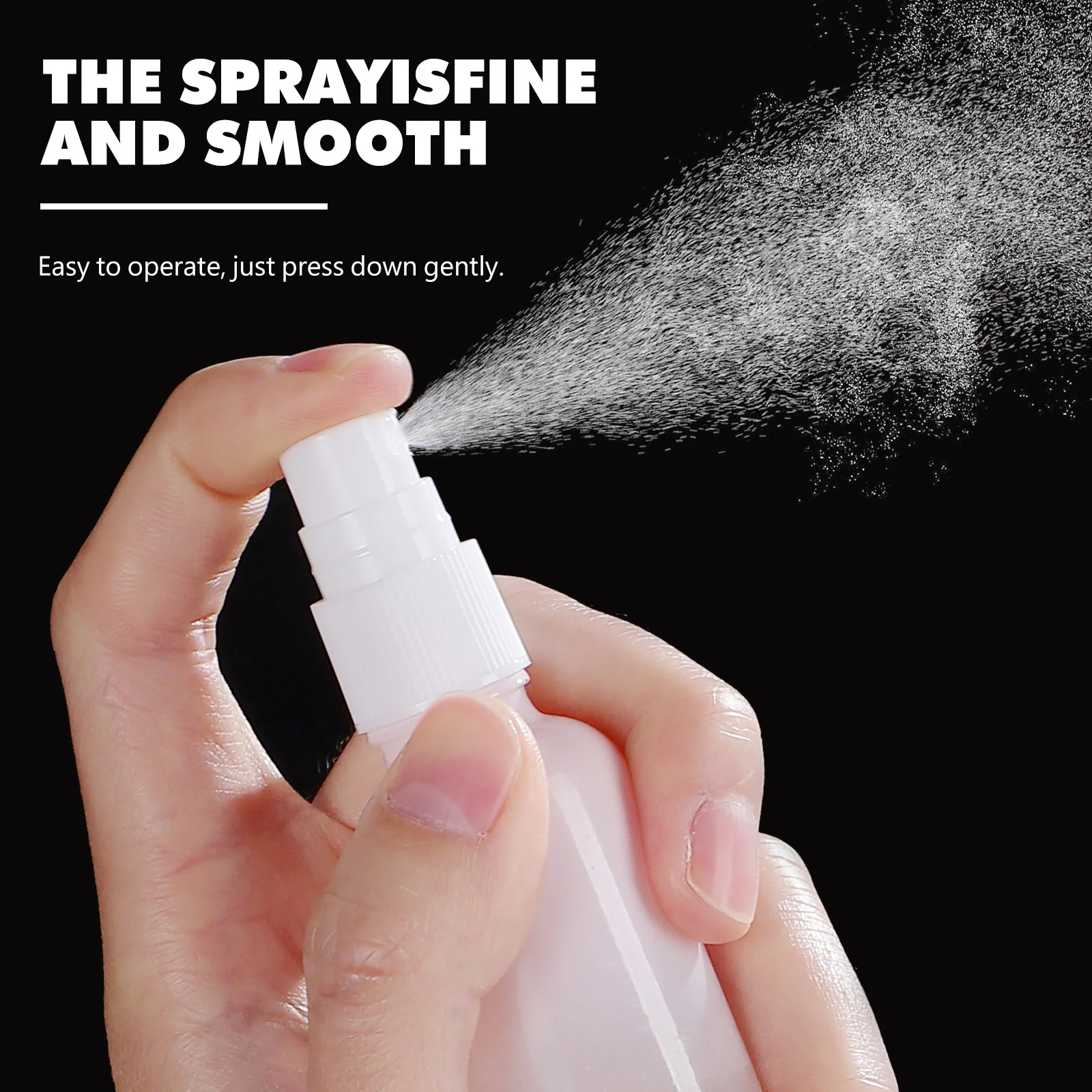 20 piezas para usar tapas de pulverización de Perfume, repuesto para botellas de viaje, cabezal de pulverización negro, cabezal de pulverizador de Perfume