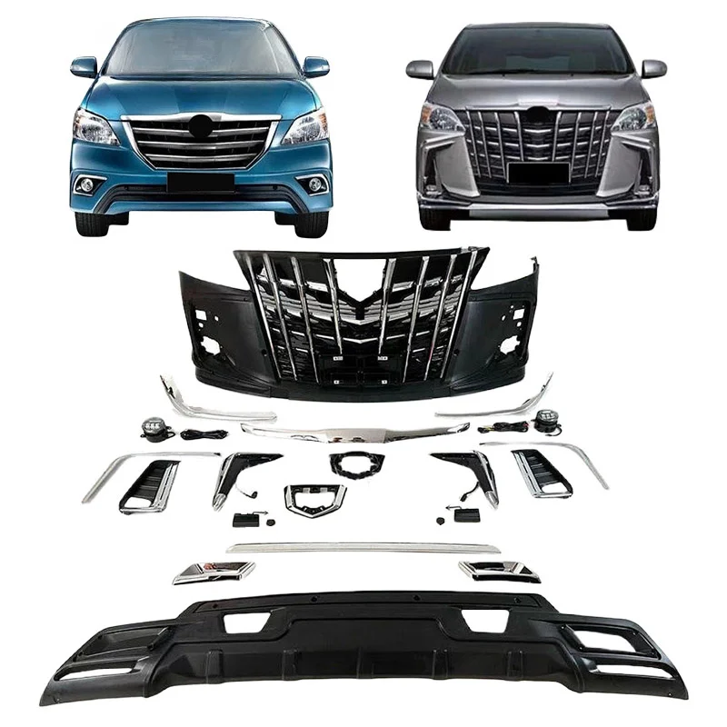 

LX стиль Facelift передний бампер Гриль Bodykit 2012-2015 для Toyota Innova Кристальный Корпус Комплект