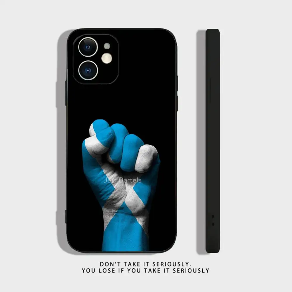 Scotland Scottish Flag Phone Case For iPhone 16,15,14,13,12,11,Pro,X,XS,Max,XR,Plus,Mini Soft Silicone Black Shockproof TPU