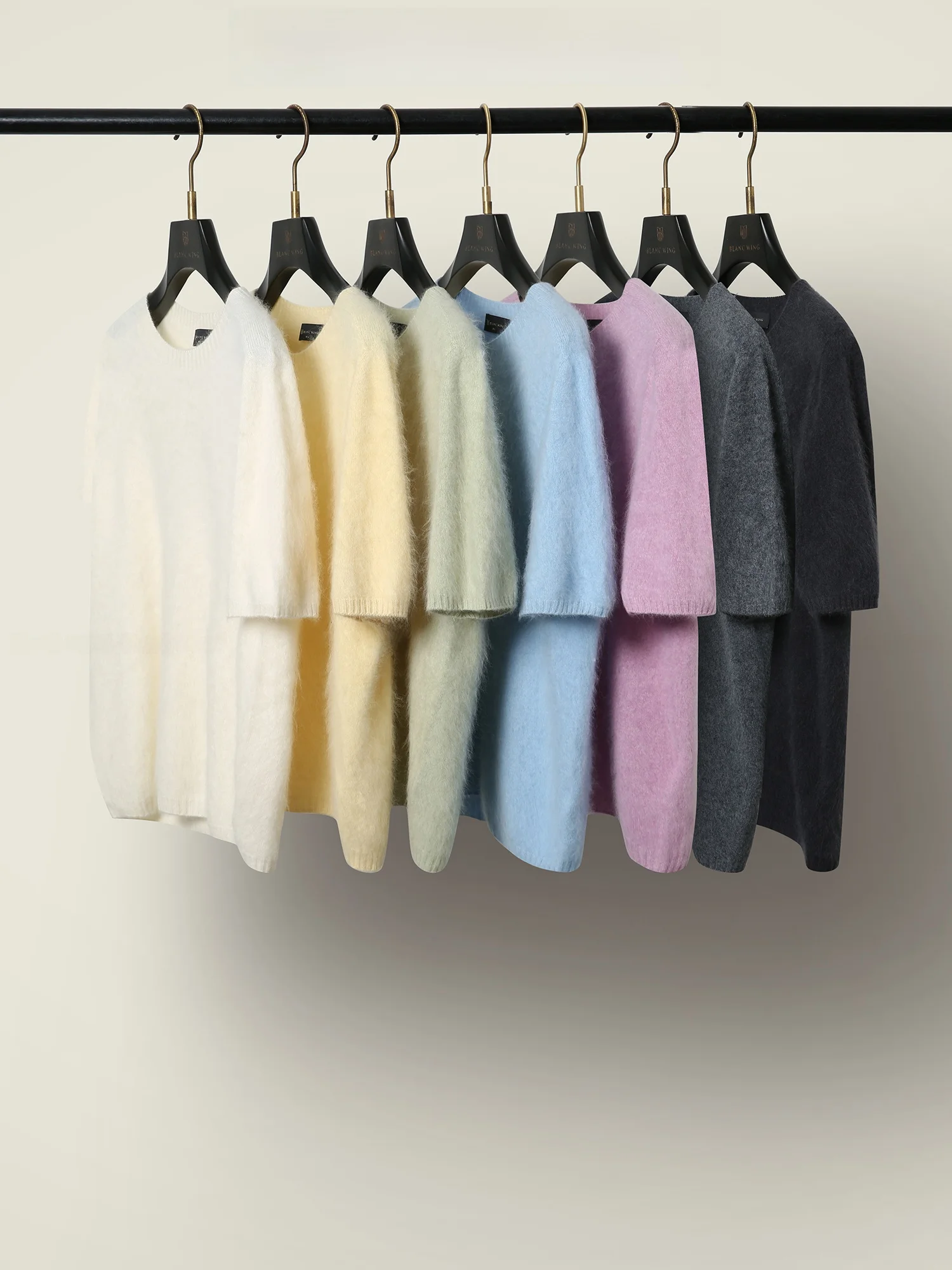 

Blancwing Soft Cloud irt Knitted Fce Lightweight Loose ort Sve round Ne Pullover Women's Comfortable Knitwear