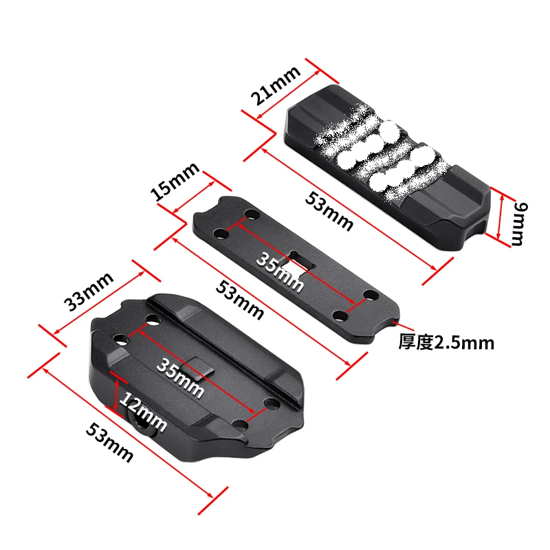 Tactical Metal Sight Mount Base Heighten Base For T Series Red Dot Sight Rise Bracket For 20MM Rail Hunting Airsoft Accessory