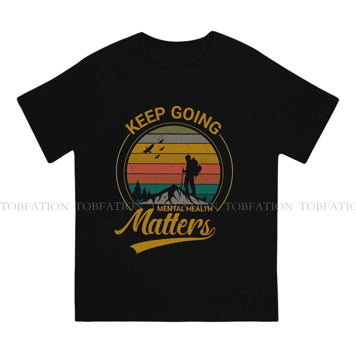 Mental Health Matters Keep Going Graphic TShirt Mental Health Printing Streetwear Casual T Shirt Men Tee 100% Cotton Clothes