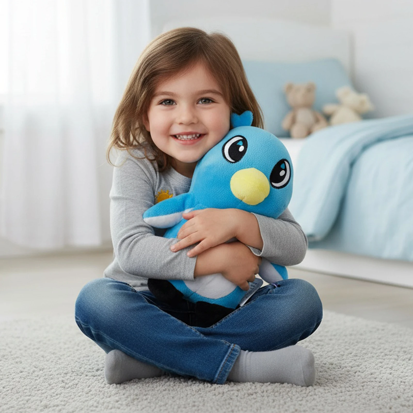 Jouet pingouin en peluche de 25cm, 2-1 pièces, poupée de jeu de dessins animés, figurine d'animal en peluche mignon pour enfants, cadeaux d'anniversaire et de noël