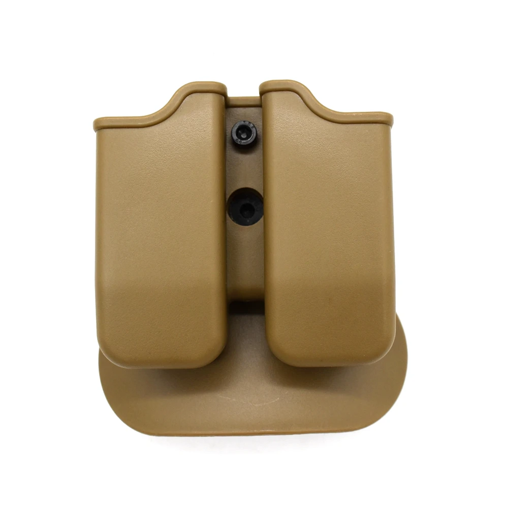 Custodia tattica doppia per caricatore da 9 mm con clip da cintura per Glock 17 19 43 Beretta M9 PX4 Sig Sauer P229 USP Supporto universale per magnetiche
