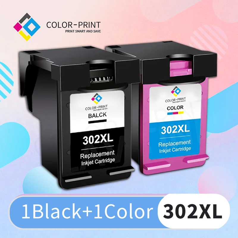 302XL for HP 302 HP302 XL Refilled Ink Cartridge Remanufactured for HP Deskjet 1110 1111 1112 2130 2131 Printer