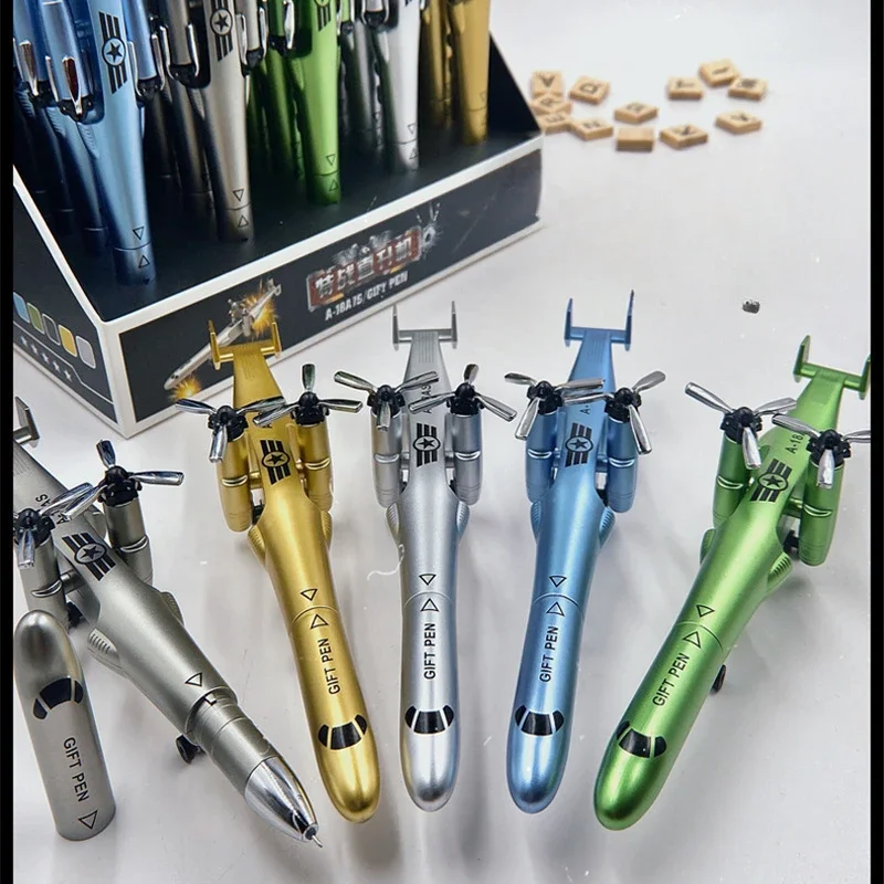 Gel Pen Creative Stationery Combat Helicopter Shape Foldable Deformable Gel Pen Creative Helicopter-shaped School Art Supplies