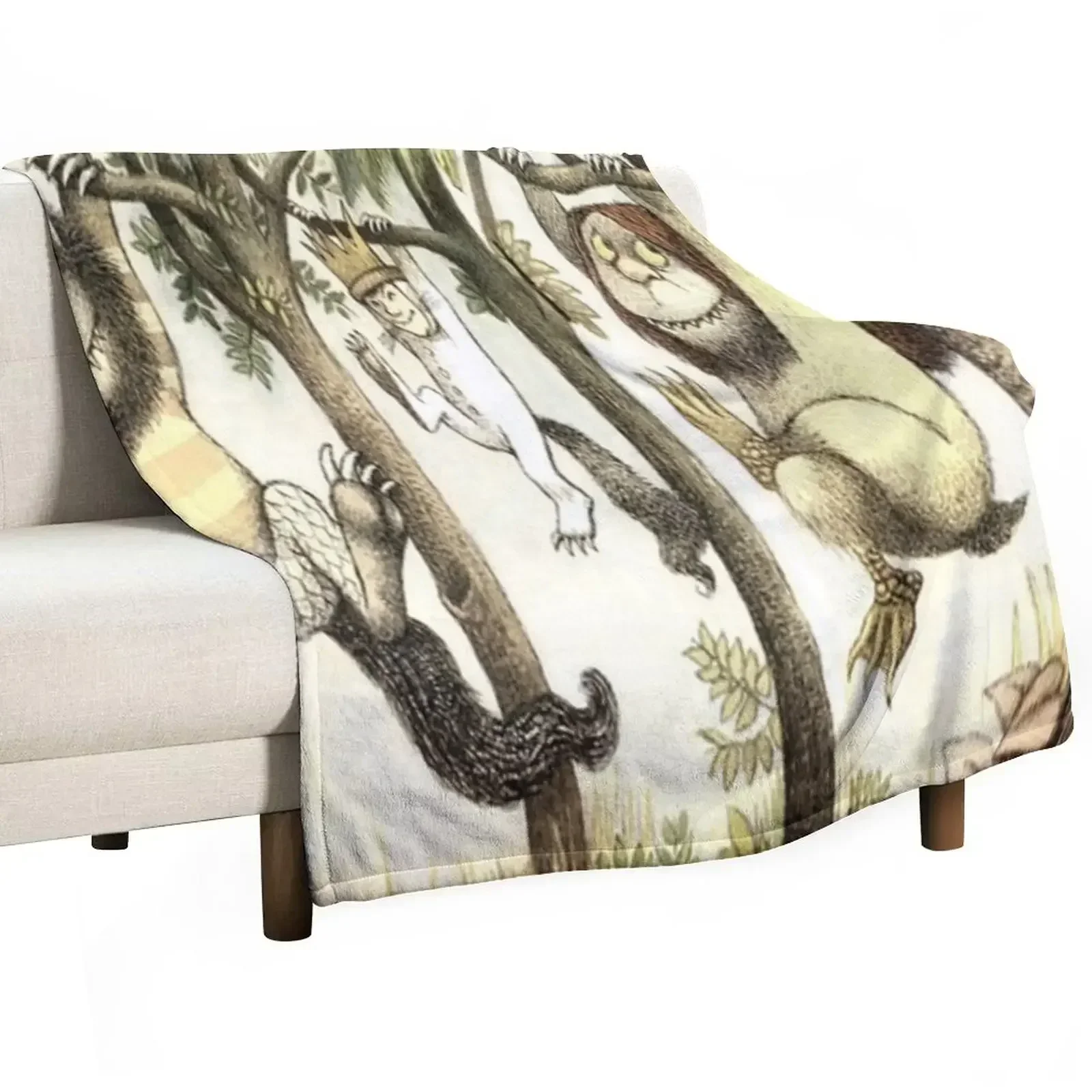 Wild Things Romp, Max Throw Blanket Thin Decorative Beds Thermals For Travel warm for winter Blankets