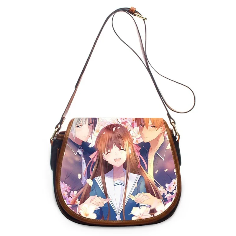 Anime Fruits Basket print new fashion Women Crossbody Bag Luxury Handbags Women Bags Zipper Shoulder Bag women shoulder bag