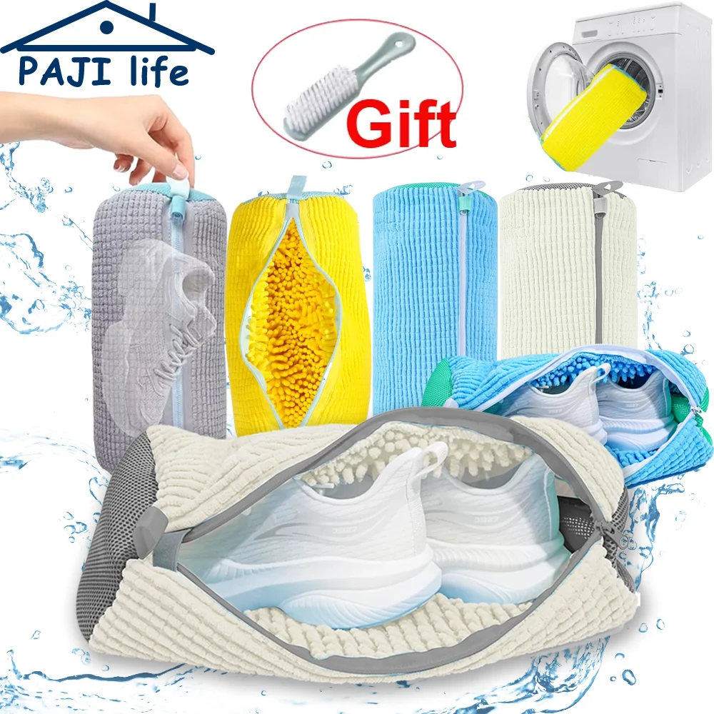 Shoe Washing Machine Bag Reusable Laundry Shoe Bag for Washer and Dryer Soft Mesh Cleaning Kit for S