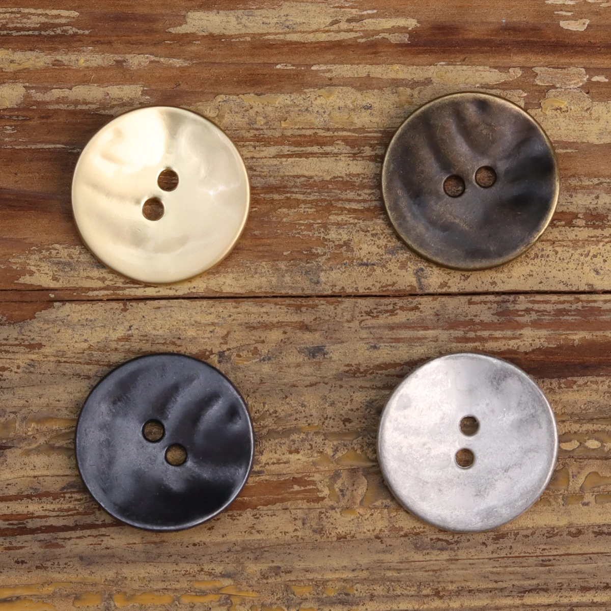 Two Hole Thin Metal Buttons For Clothing MUKU New Round Mens Jacket Sweater Knitting Vintage Accessories Gold Silver Black