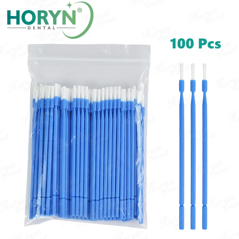 Horyn Dental Disposable Applicator Brush Micro Brush Tips Oral Acid Etching Bonding Agent Application Tool Dental Supplies