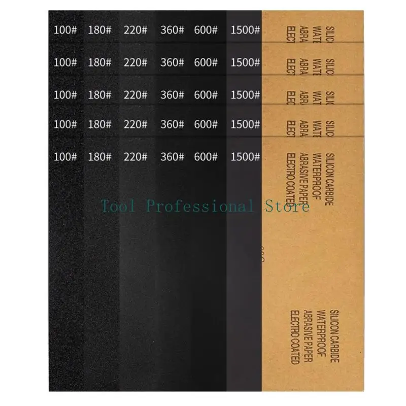 57QF Versatile Polishing Abrasive Paper Sandpaper 60-2000Grit Maximums Smoothness Automotive Woodworking Applications