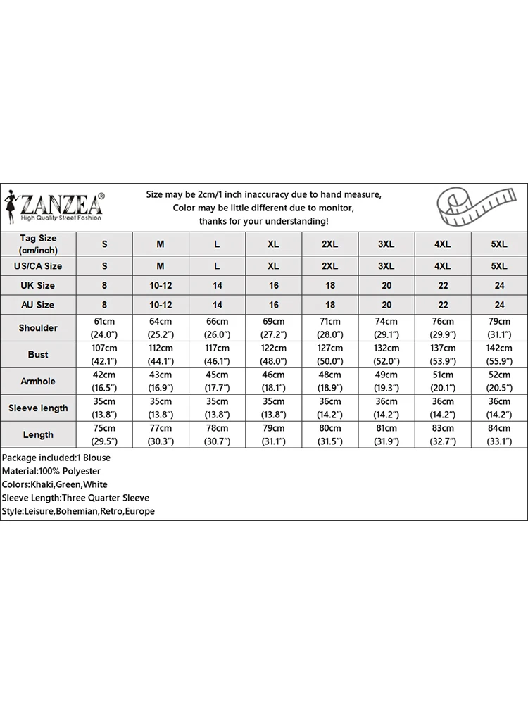 ZANZEA-Chemisier à manches évasées pour femmes, Économie basiques, Économie surdimensionnés, Ourlet à volants, Monochromatique élégant, Travail, Automne, 3/4