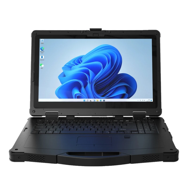 ODM/OEM 15.6 AI Windows 11 Ultra 7 Rugged Laptop 1000 Nits 5G GPS WiFi6 IP65 Waterproof NFC Fingerprint Scanner HDMI RS232 USB