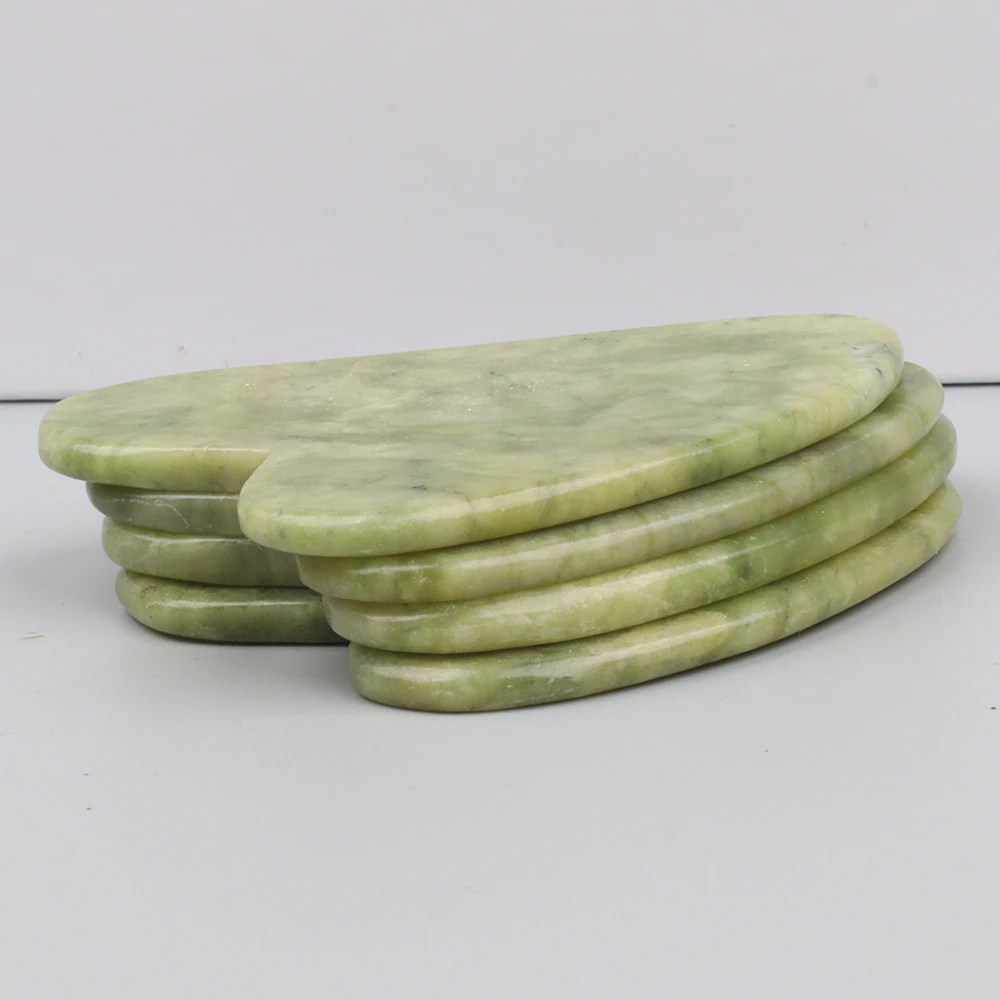 Natural Jade Gua Sha Tool Xiuyan Jade Heart-shape Massager Neck Massage Guasha Love Beauty Product Skin Care health Tool