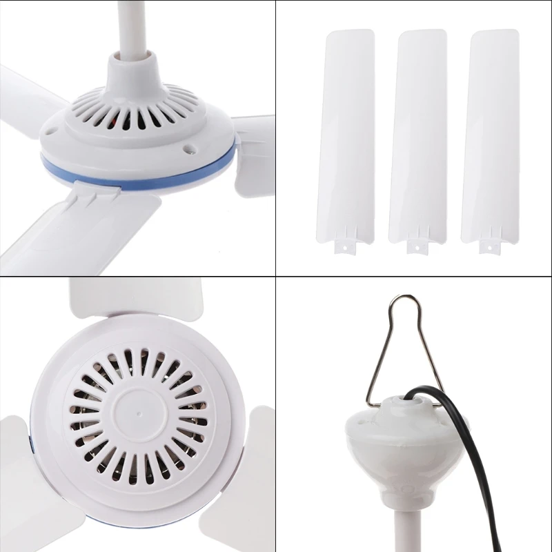 Ventilatore da soffitto USB Power Silenzioso Ventilatore da soffitto USB piccolo con 3 foglie