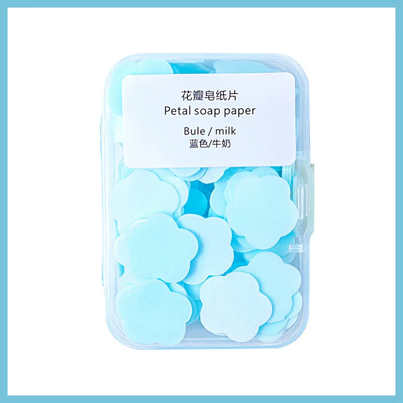 100pcs Paper Cleaning Soaps Portable Hand Wash Soap Papers Scented Slice Washing Hand Bath Travel Scented Foaming Small Soap