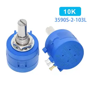 Adjustable resistor potentiometer, 3590s Muliturn, 500, 1k, 2k, 5k, 10k, 20k, 50k, 100k, OHM, 102, 202, 502, 103, 1pc 10 Main Sales Potentiometer 10K - №1