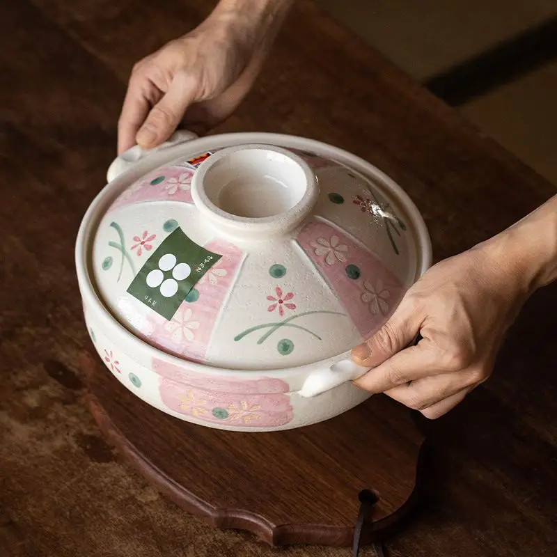 Wangu casserole, household ceramic earth pot, high temperature resistance is not easy, cracked stew pot