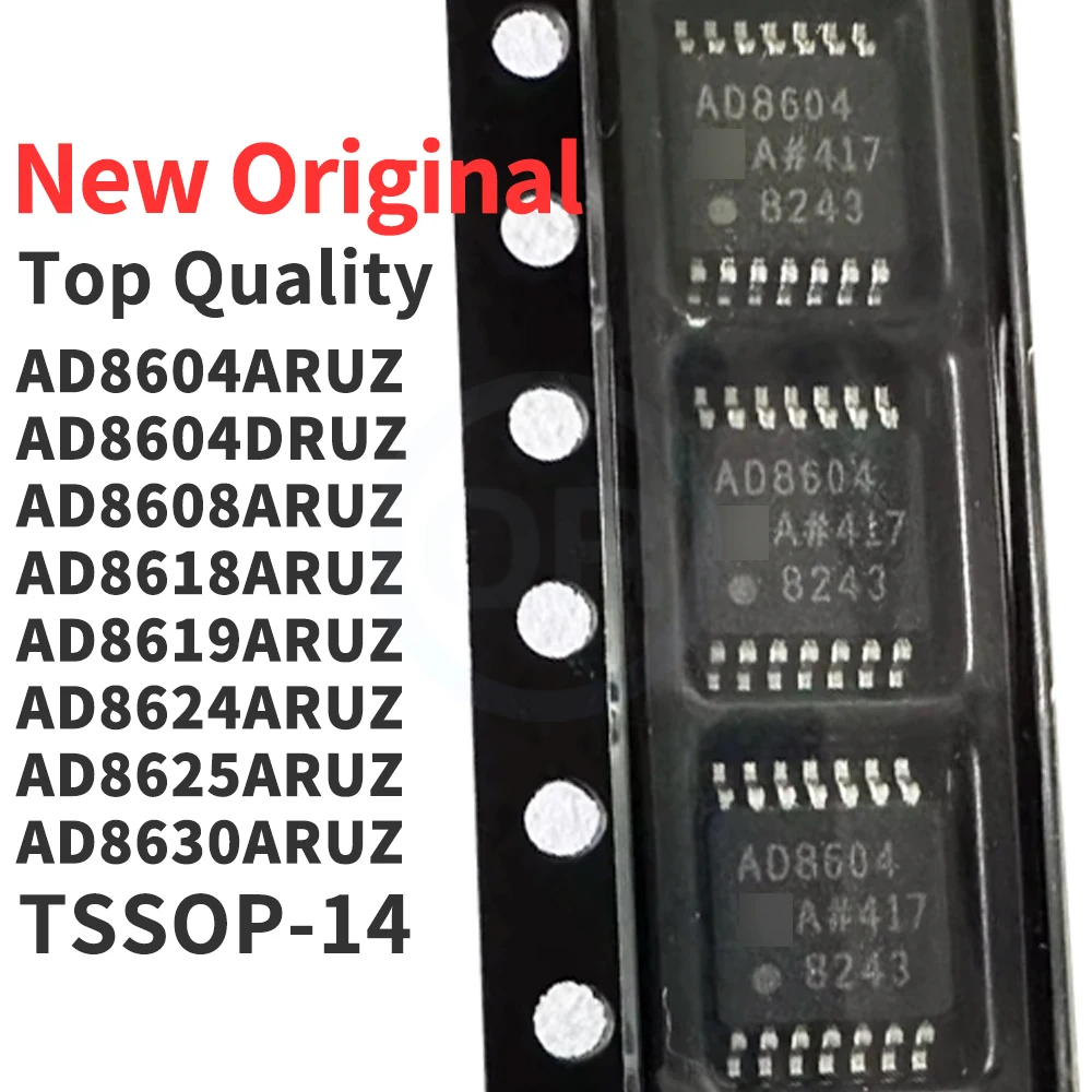 (10 قطع) AD8604ARUZ AD8604DRUZ AD8608ARUZ AD8618ARUZ AD8619ARUZ AD8624ARUZ AD8625ARUZ AD8630ARUZ TSSOP-14 جديد وأصلي