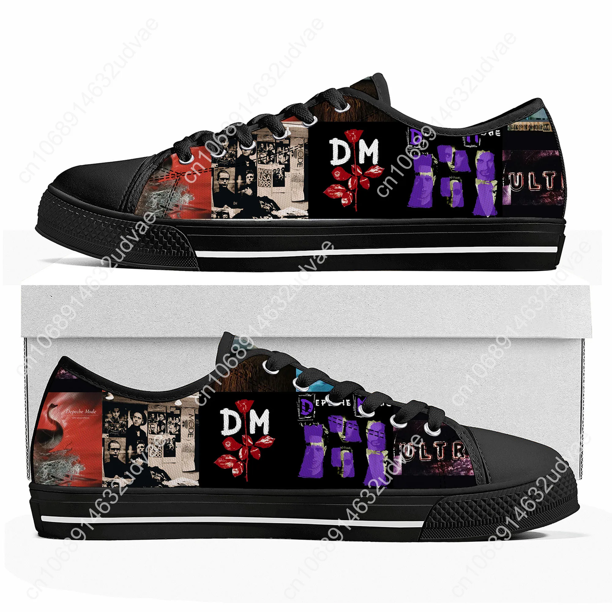 Depeche Mode Low Top Shoes Man Woman Teenager Canvas Casual Sneaker Sneakers Couple Footwear Custom Shoe Unisex Black