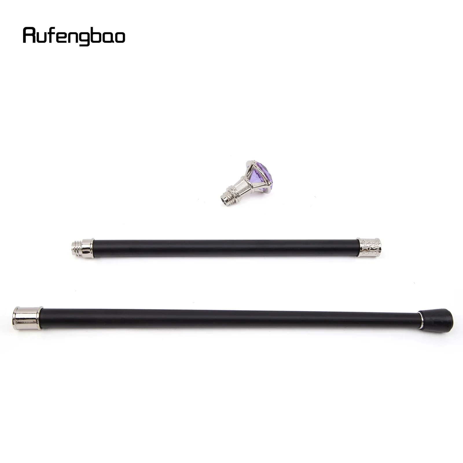 Licht Paarse Diamant Witte Wandelstok Mode Riet Gentleman Elegante Cosplay Riet Knop Crosier 93cm Prestaties Podium Riet