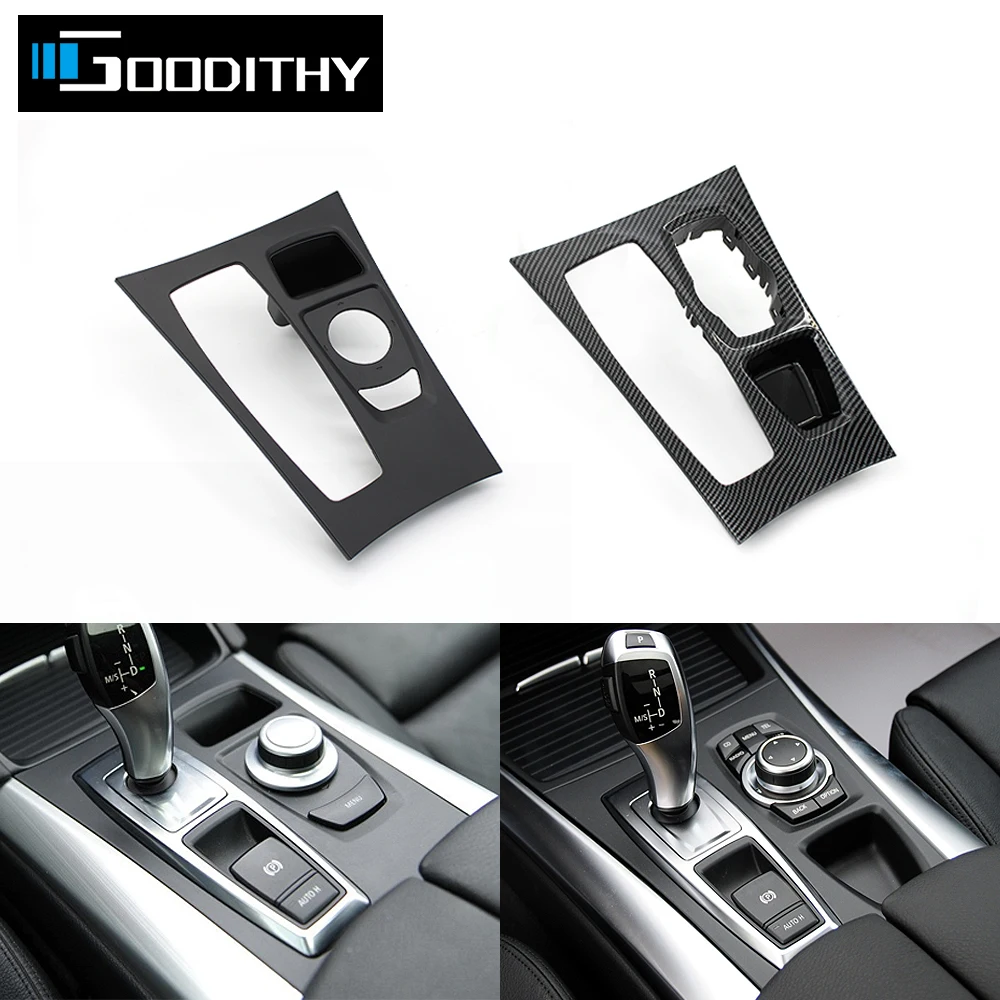 Left Hand Driver Cars Center Console Shift Trim Gear Shifter Cover Panel For BMW X5 X6 E70 E71 E72 2007-2013 51166954947