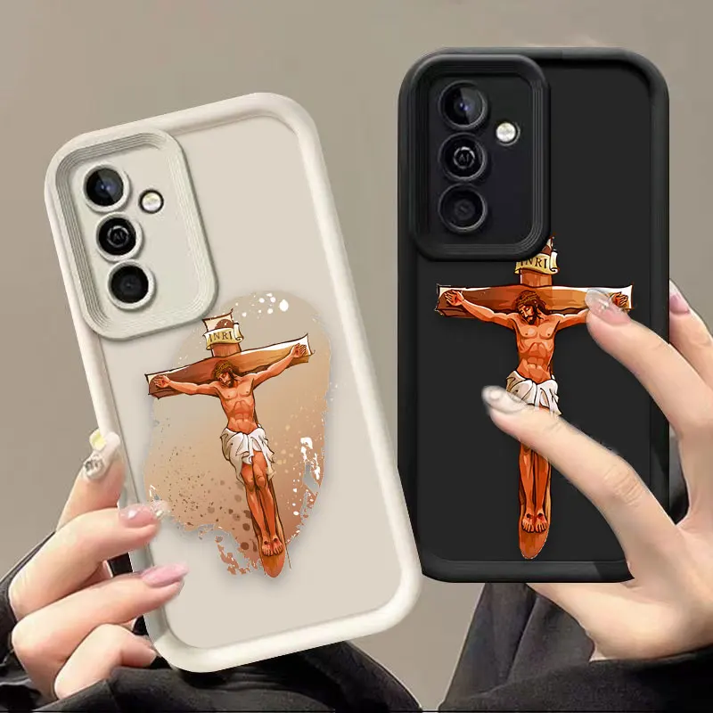 The Cross Christian Jesus Phone Case For Samsung Galaxy A07 A30 A50 A70 A03 A04 A05 A05S A06 A10 A12 M20 M23 M34 M51 M54 Case