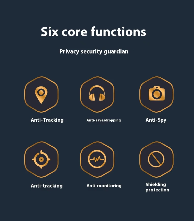 gadget anti-spia Rilevatore di protezione della privacy 50 MHz - Frequenza 3 GHz Rileva dispositivi spia Durevoli e affidabili