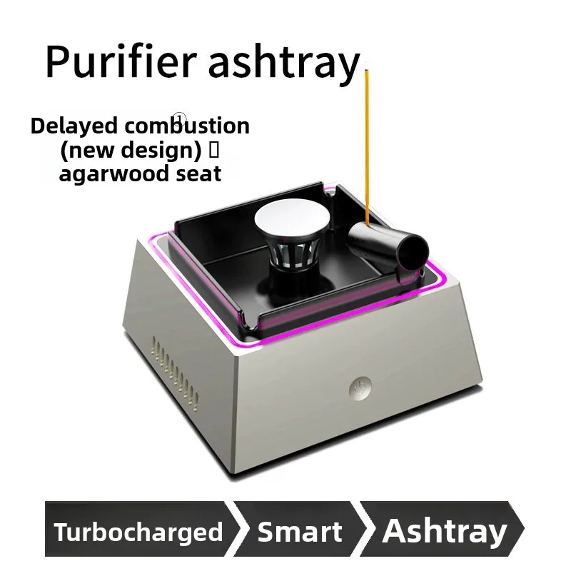 Intelligent Ash Tank Automatic Cleaning USB Charging Car Ash Tank Home Office Deodorization