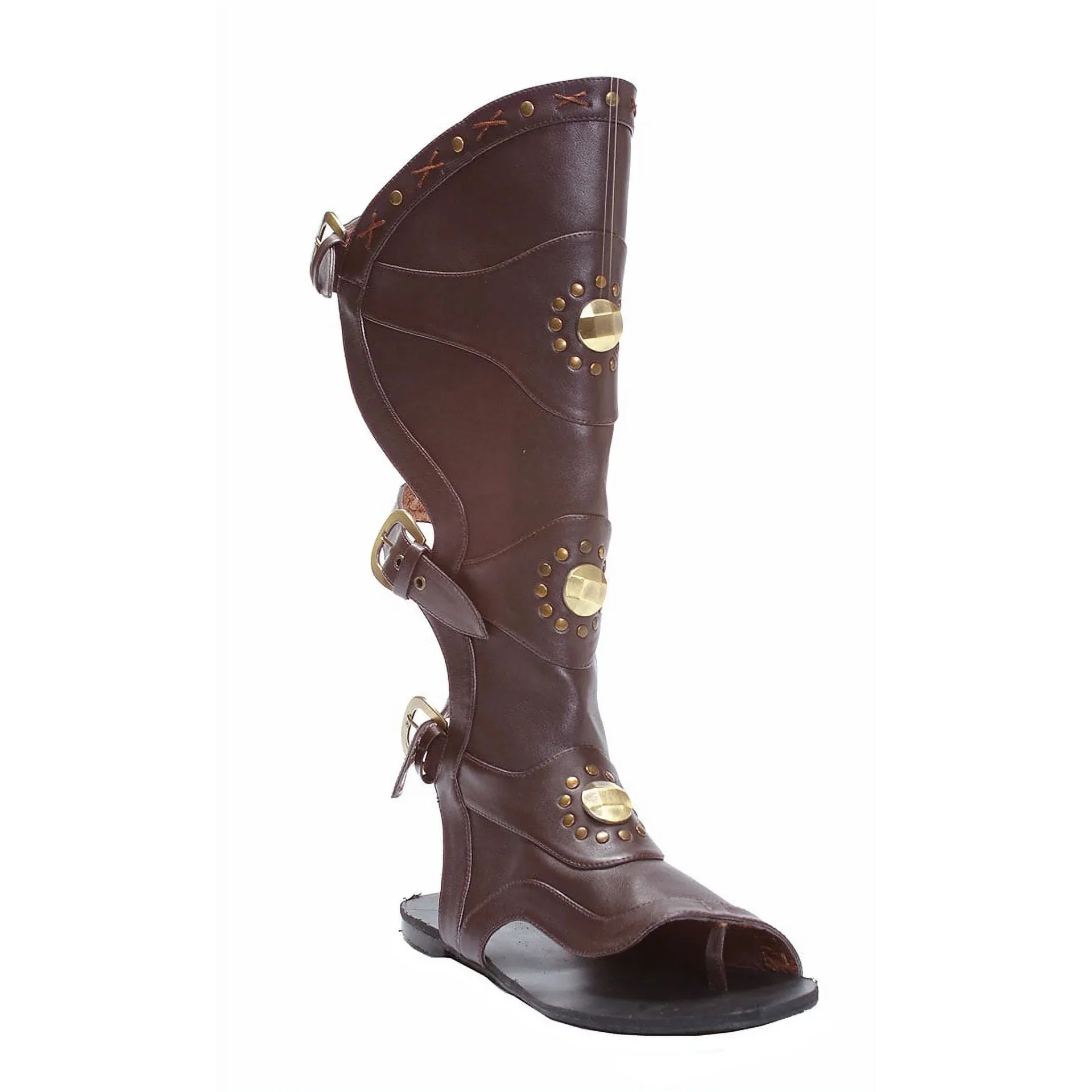 Neue mittelalterliche Renaissance-Sandalen mit Nieten, hohe Stiefelsandalen, römische Rittersandalen für Herren, Cosplay-Kriegersandalen, Sommer-Strand-Freizeitschuhe für Halloween. – Detail 6
