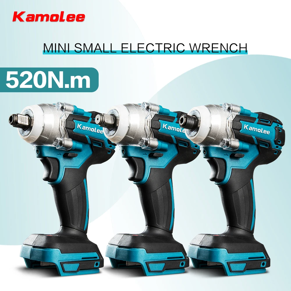 Kamolee 520n. m Wireless Charging Impact Wrench Household Portable 18V-24V Lithium Battery 1/2 Small Electric Nut Wrench Tool