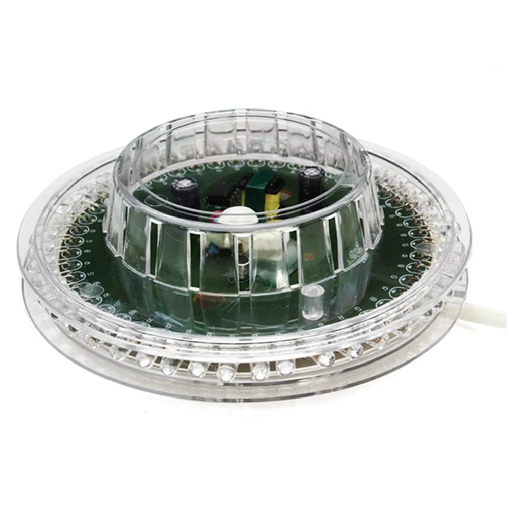 Lampada da palco colorata alimentata UE/USA/USB 48 LED Decorazione per atmosfera da festa per interni Guscio trasparente per KTV, Bar, discoteca