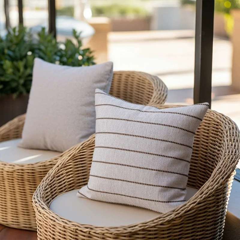 Premium Outdoor Waterproof Sunscreen Pillow Cover Modern Luxury Modern Cushion Case for Patio Furniture Garden Home Decor
