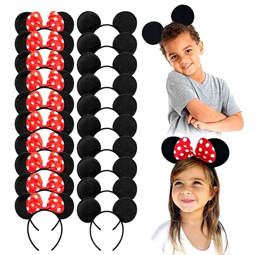Mickey Minnie Mouse Ears Headband Set for Parties