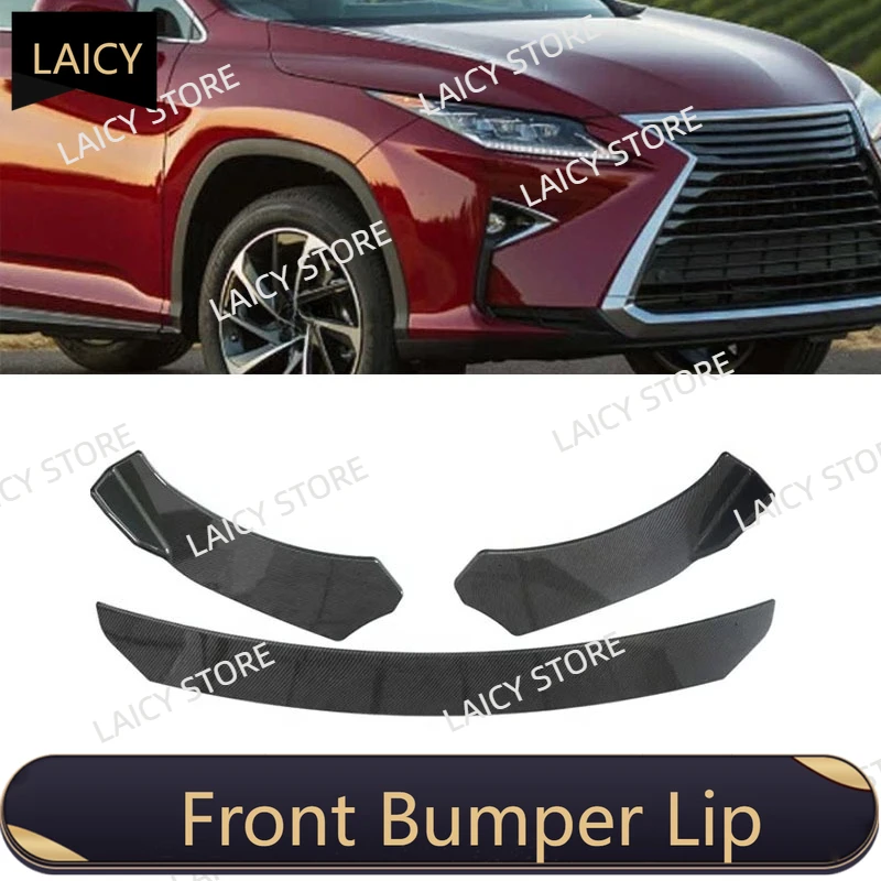 LAICY Para L-exus RX350 RX350L RX450h Protetor de Para-choque Dianteiro Spoiler Divisor Kit de Carro Protetor de Carroceria Defletor Preto